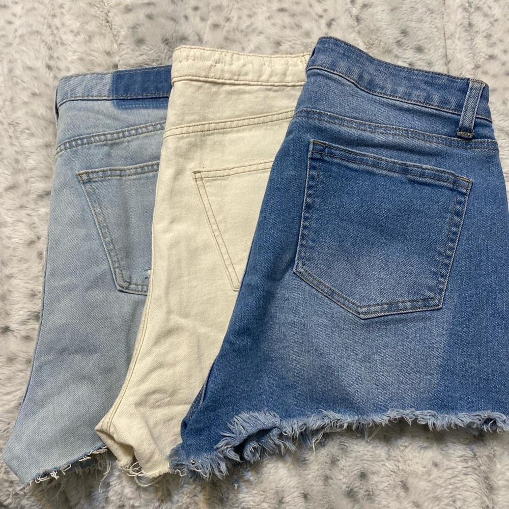 cutoff denim jean shorts bundle size 12